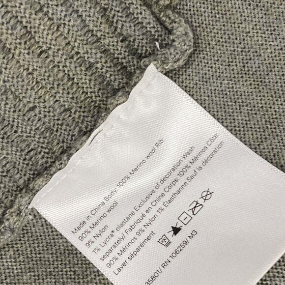 Lululemon Sit In Lotus Wrap II Heathered Gray Sage Merino Wool Cardigan Sz 4 - Picture 8 of 8